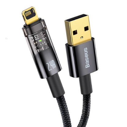 Picture of Baseus Fast Charging Data Cable USB to IP 2.4A 2m - Black