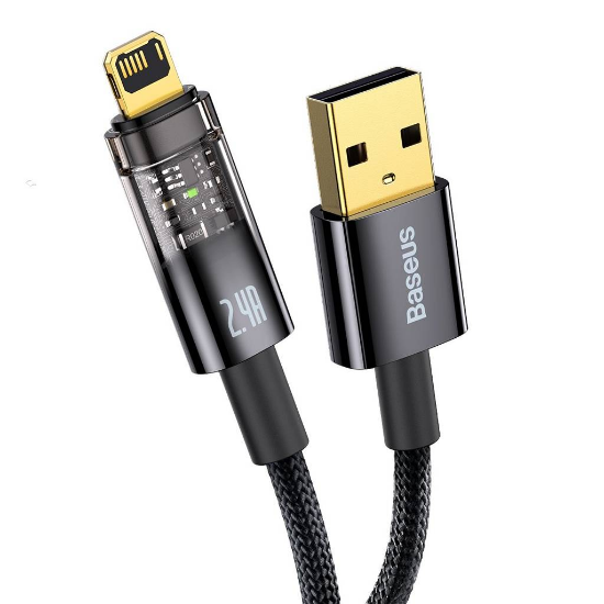 Picture of Baseus Fast Charging Data Cable USB to IP 2.4A 2m - Black