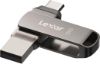 صورة ذاكرة فلاش ميموري جامب درايف مزدوجة D400 سعة 128 جيجابايت بمنفذ USB 3.1 نوع C ونوع A من ليكسار، سرعة قراءة حتى 130 ميجابايت/ثانية