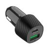 صورة سمارت شاحن سيارة بقوة 36 واط بمخرج USB إلى تايب سي من شركة بايكورن