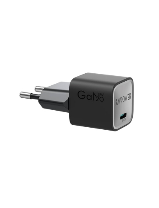 Picture of RAVPower RP-PC1055 Wall Charger, GaN, USB-C, 20W - Black