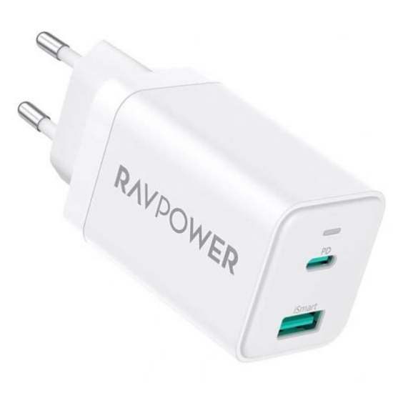 صورة راف باورموديل RP-PC171 شاحن 2-PIN محول 45 واط - أبيض