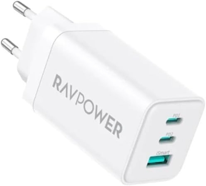 Picture of Ravpower RP-PC172 PD Pioneer 65W 3-Port Wall Charger - White