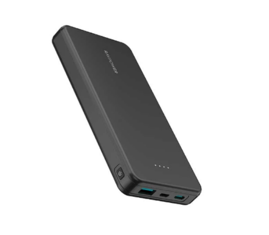 صورة راف باور RP-PB1215 PD باور بنك 15 واط، 3 منافذ، 10000 مللي أمبير - أسود