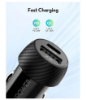صورة راف باور RP-VC1016 شاحن سيارة بقدرة 20 واط، بمنفذين (1 × USB-A و 1 × USB-C) – أسود